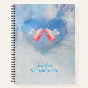 Fliegende Schweine Unglaubliche Liebe Notizbuch