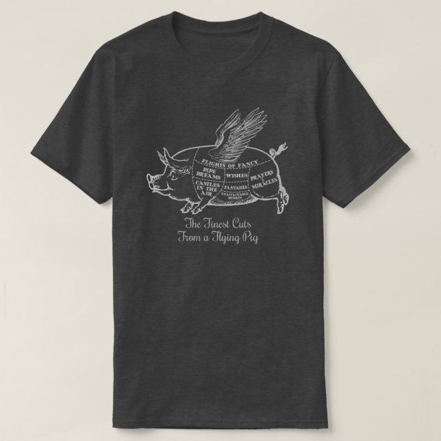 Fliegende Schweinekulturen T - Shirt (Design vorne)