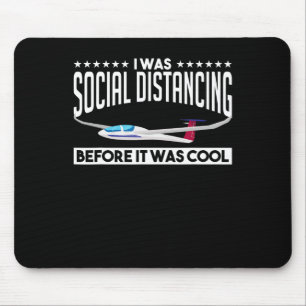 Fliegende Segelflugzeug Pilot Glider Pilot Liebhab Mousepad