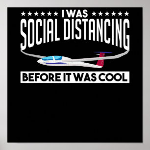 Fliegende Segelflugzeug Pilot Glider Pilot Liebhab Poster