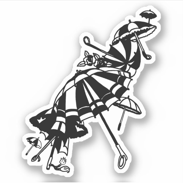 fliegende Sonnenschirme Umbrellas Kunstdruckerei Aufkleber (Vorderseite)