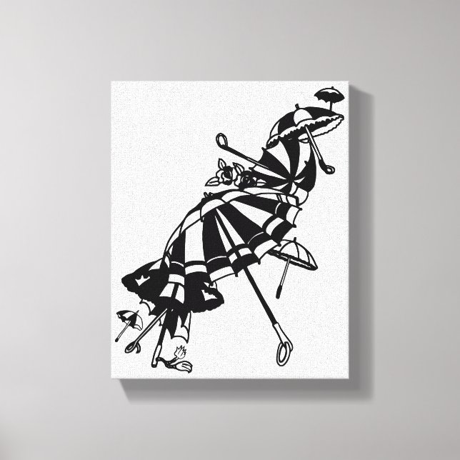 fliegende Sonnenschirme Umbrellas Kunstdruckerei Leinwanddruck (Vorderseite)