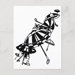 fliegende Sonnenschirme Umbrellas Kunstdruckerei Postkarte