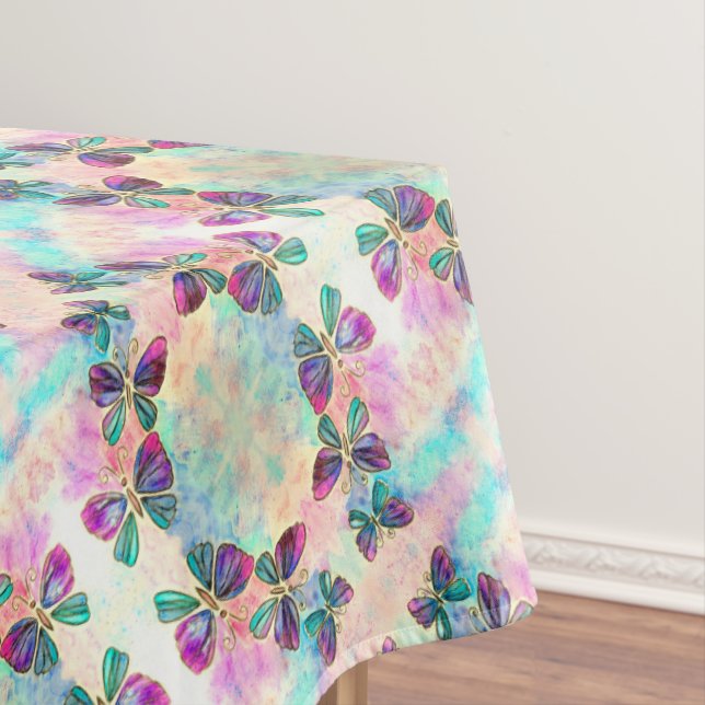 Fliegende Spring Butterflies Tablecloth Tischdecke (Beispiel)