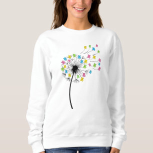 Fliegende süße Bären Löwenzahn-Fluss Sweatshirt