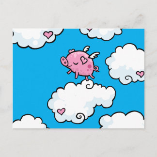 Fliegende Tänze auf Wolken Postkarte
