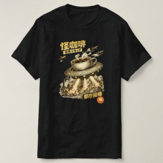 Fliegende Tasse Invasion – Retro Manga Sci-Fi Ar T-Shirt