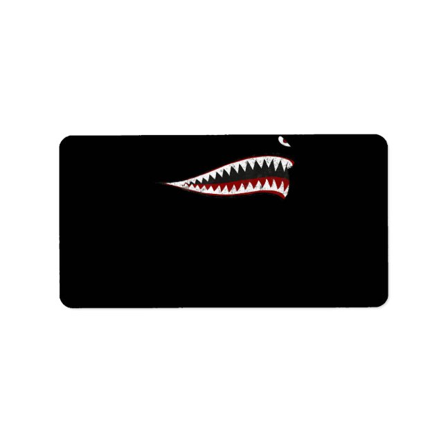 Fliegende Tigers Shark Mouth - Geschenke für Haifi Adressaufkleber (Vorne)