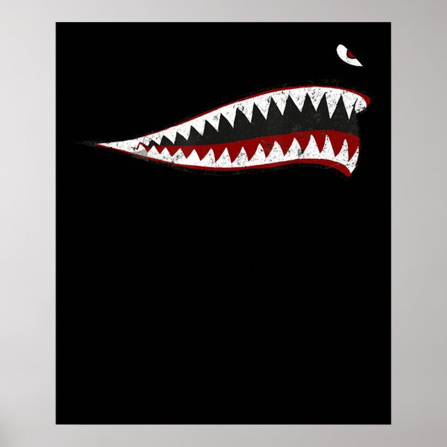 Fliegende Tigers Shark Mouth - Geschenke für Haifi Poster (Vorne)