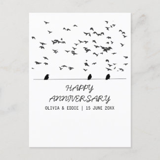 fliegende Vögel Faltkarten Postkarte