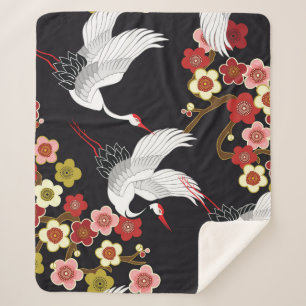 Fliegende Vögel: Krane Heron Japanisch. Sherpadecke