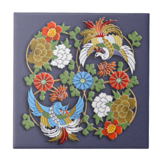 Fliegende Vögel und Blume Fliese