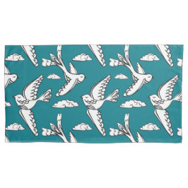 Fliegende Vögel und Wolken Kissen Hüllen Kissenbezug