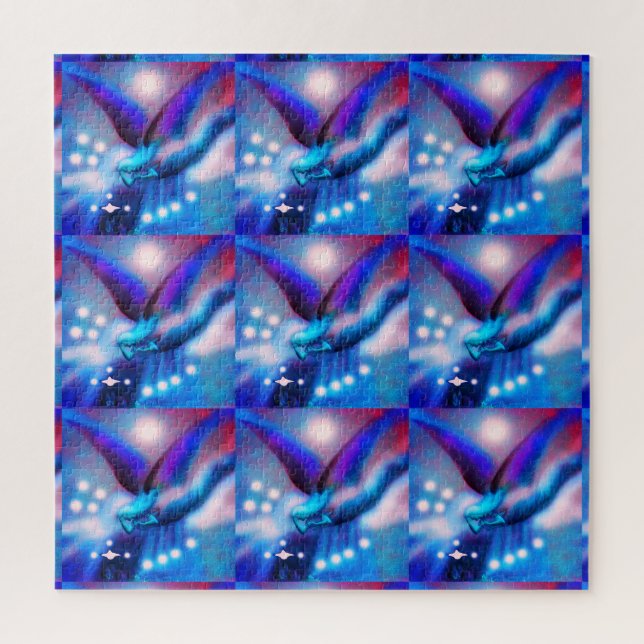 Fliegende Weihnachtsengel Puzzle (Vertikal)