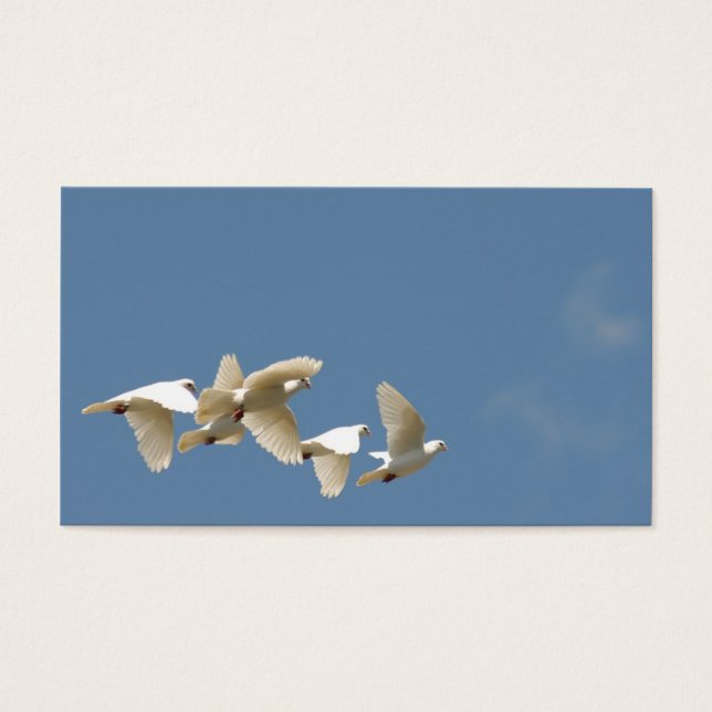 Fliegende weiße Tauben (Vorderseite)