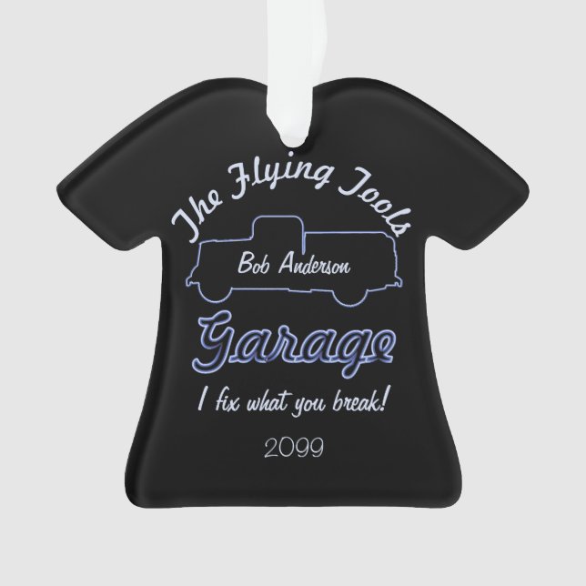 Fliegende Werkzeuge Garage Weihnachtsschmuck Ornament (Vorderseite)