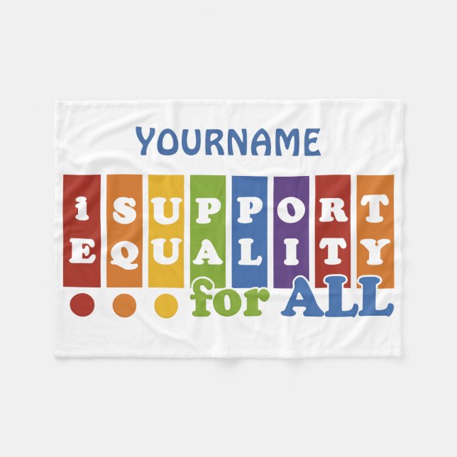 Fliegendecke für Gleichberechtigung Fleecedecke (Vorderseite (Horizontal))