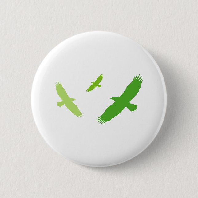 Fliegender Adler (grün) Button (Vorderseite)