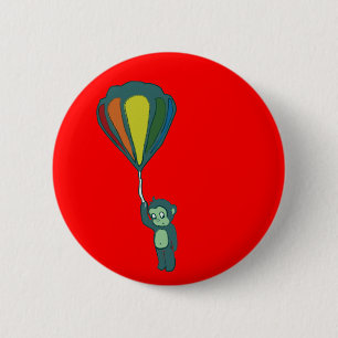 fliegender Affe: Heißluftballon Button
