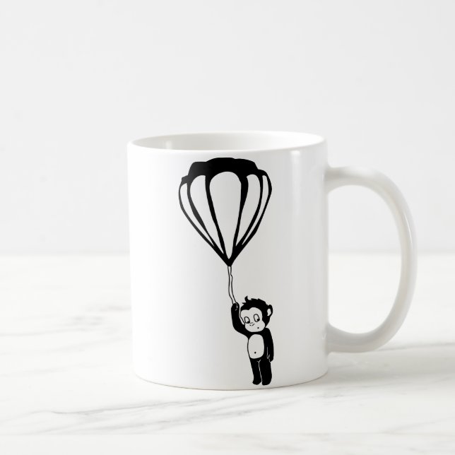 fliegender Affe: Heißluftballon Tasse (Rechts)