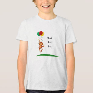Fliegender Affenballon Tri-Blend Shirt