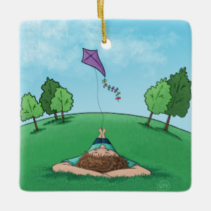 Fliegender Drachen Keramik-Ornament Keramikornament