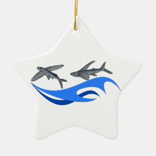 Fliegender Fisch (Exocet) Keramikornament