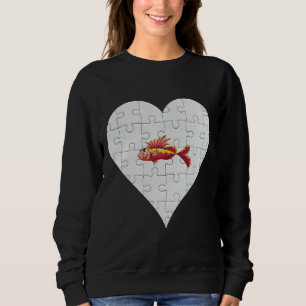 Fliegender Fisch Herz Fliegender Fisch Sweatshirt
