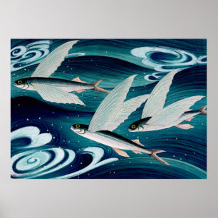 Fliegender Fisch Ono Bakufu Circa 1938 Poster