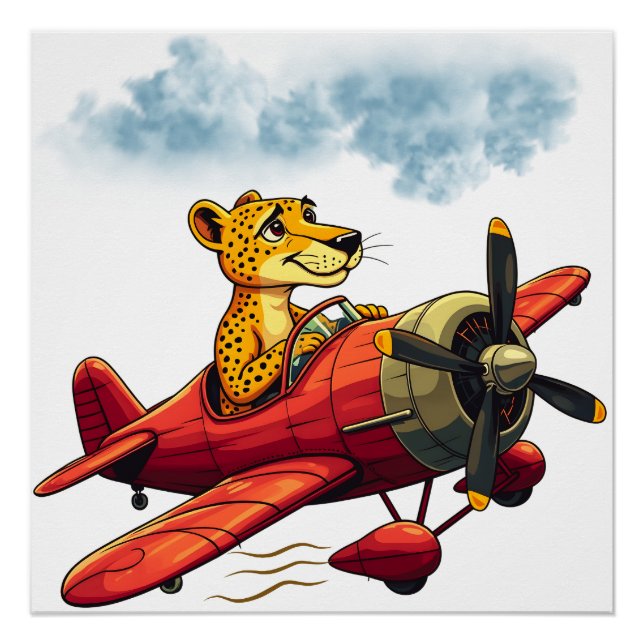 Fliegender Gepard Poster (Vorderseite)