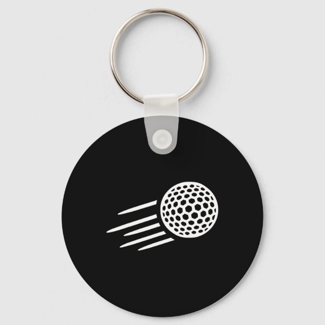Fliegender Golfball  Schlüsselanhänger (Vorderseite)
