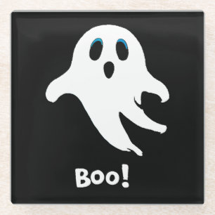 Fliegender Halloween-Geist Glasuntersetzer