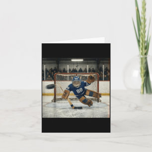 Fliegender Katze Torwart Lustige Eishockey-Katze B Karte