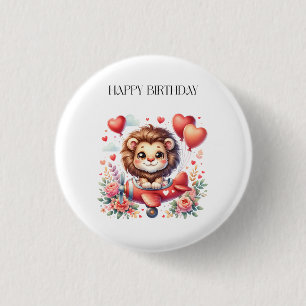 Fliegender Löwe Geburtstag Button