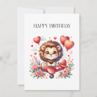 Fliegender Löwe Geburtstag Einladung