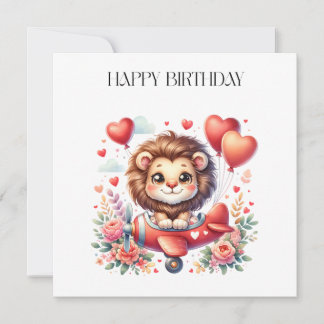 Fliegender Löwe Geburtstag Einladung