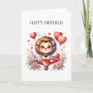 Fliegender Löwe Geburtstag Karte