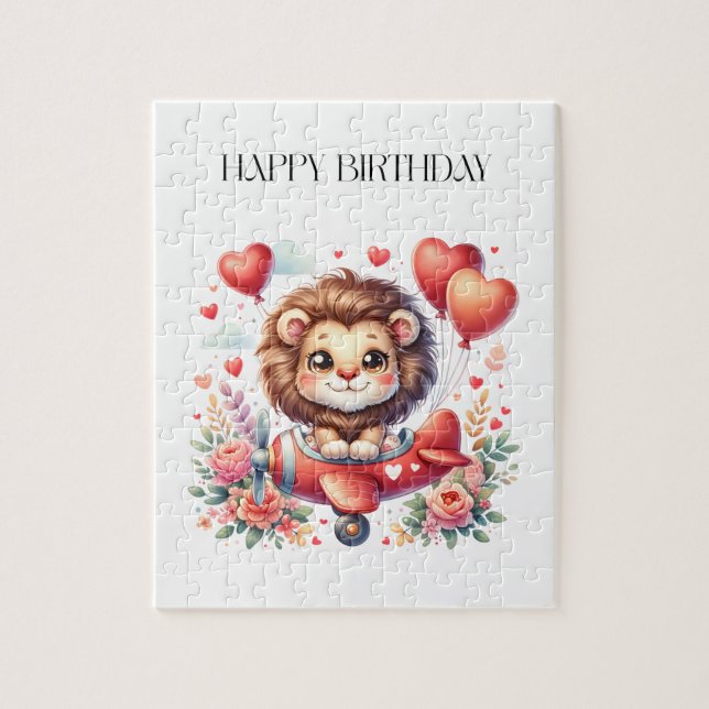 Fliegender Löwe Geburtstag Puzzle (Vertikal)