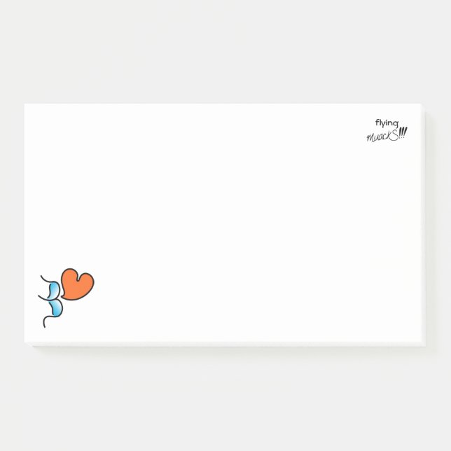 Fliegender Mack!!! -Blau Post-it Klebezettel (Vorderseite)