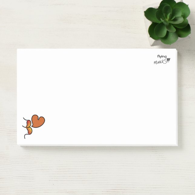 Fliegender Mack!!! -Orange Post-it Klebezettel (Büro)