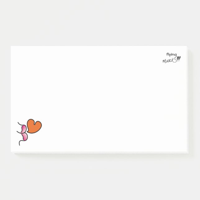 Fliegender Mack!!! -Pink Post-it Klebezettel (Vorderseite)