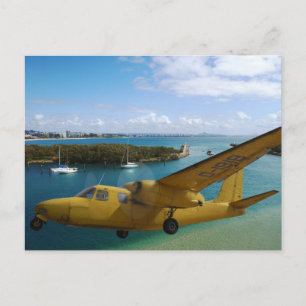 Fliegender Oldtimer Postkarte