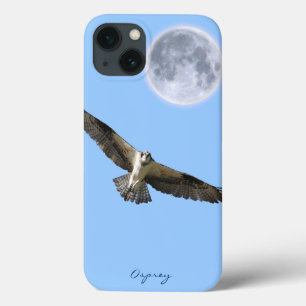 Fliegender Osprey (Fischadler) & Mond iPhone 13 Hülle