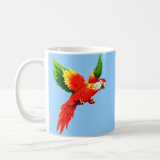 fliegender Papagei Kaffeetasse (Links)