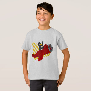 Fliegender Pinguin-Cartoon-T - Shirt