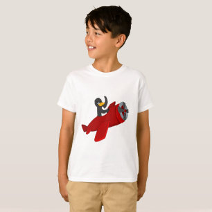 Fliegender Pinguin-Cartoon-T - Shirt