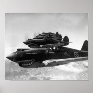 Fliegender Tiger in Form von 1942 Poster