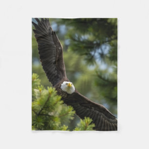 Fliegender Weißkopfseeadler Sherpa-Wurfdecke Fleecedecke