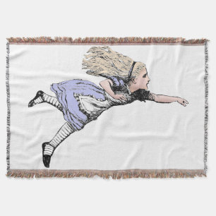 Fliegendes Alice Wonderland Abenteuer Vintage Tenn Decke