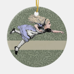 Fliegendes Alice Wonderland Abenteuer Vintage Tenn Keramik Ornament
